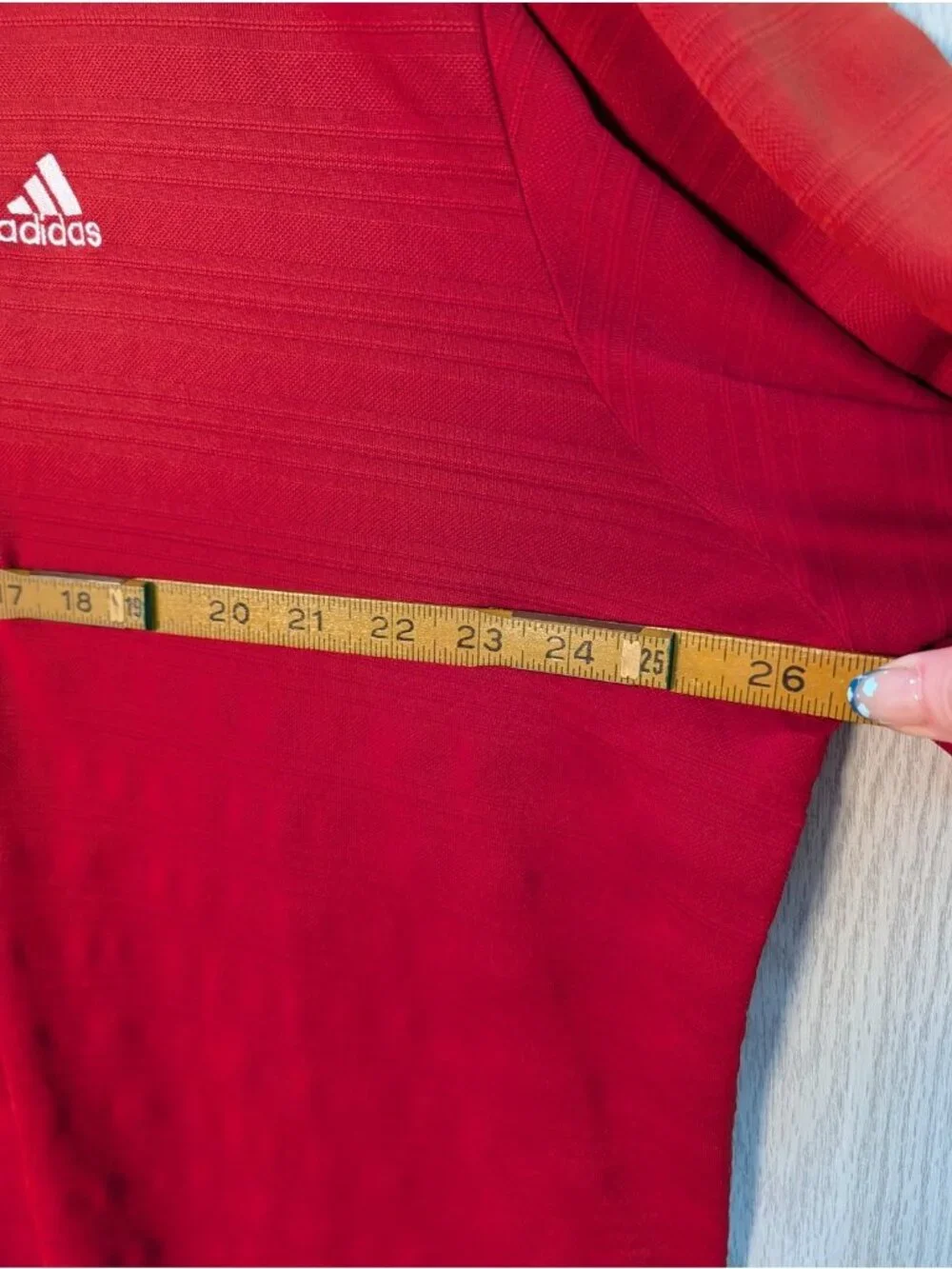 Adidas Mens 2XL Red Golf Polo Shirt Short Sleeve Athletic Casual Performance